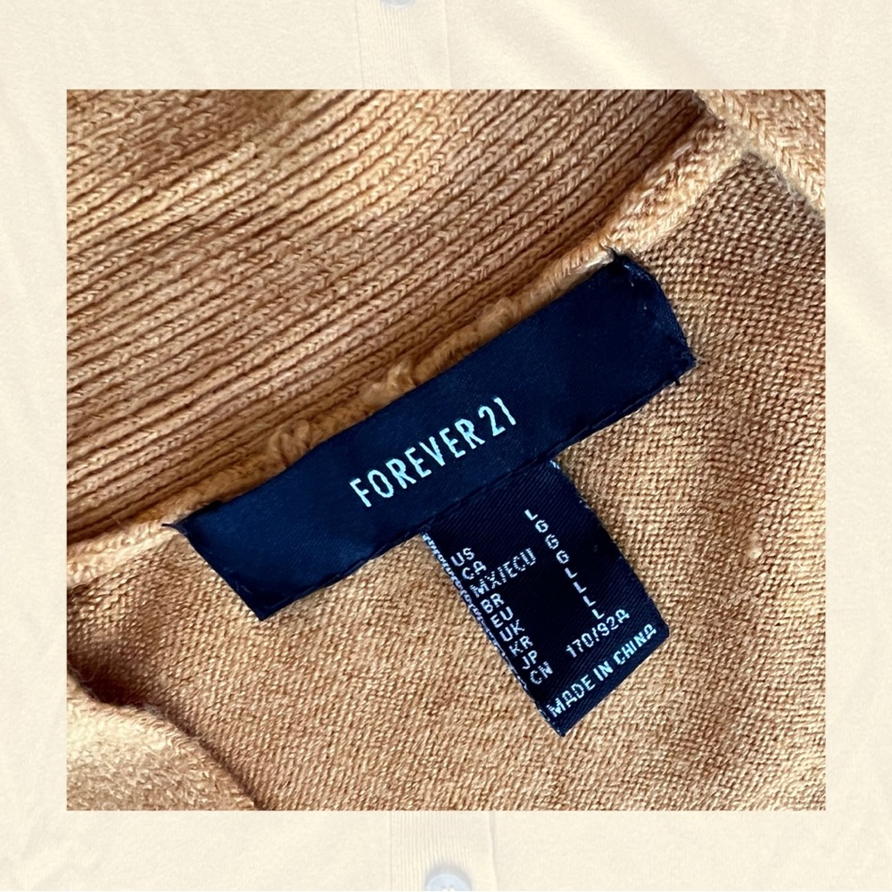 Forever 21 Golden Longline Cardigan - Picture 2 of 3